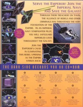 TIE Fighter Collector's CD-ROM Back Cover